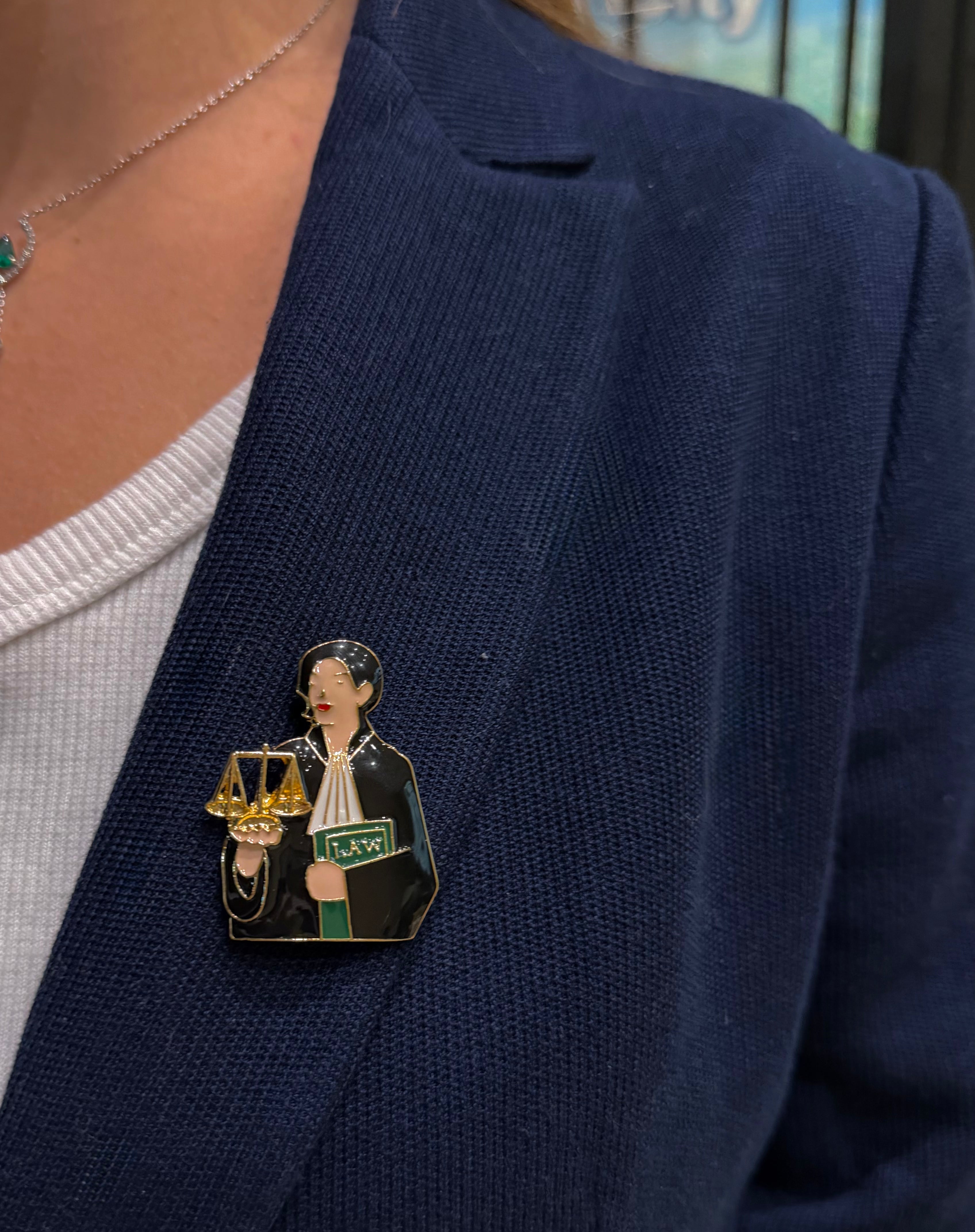 Modern Jurist Justice Enamel Pin