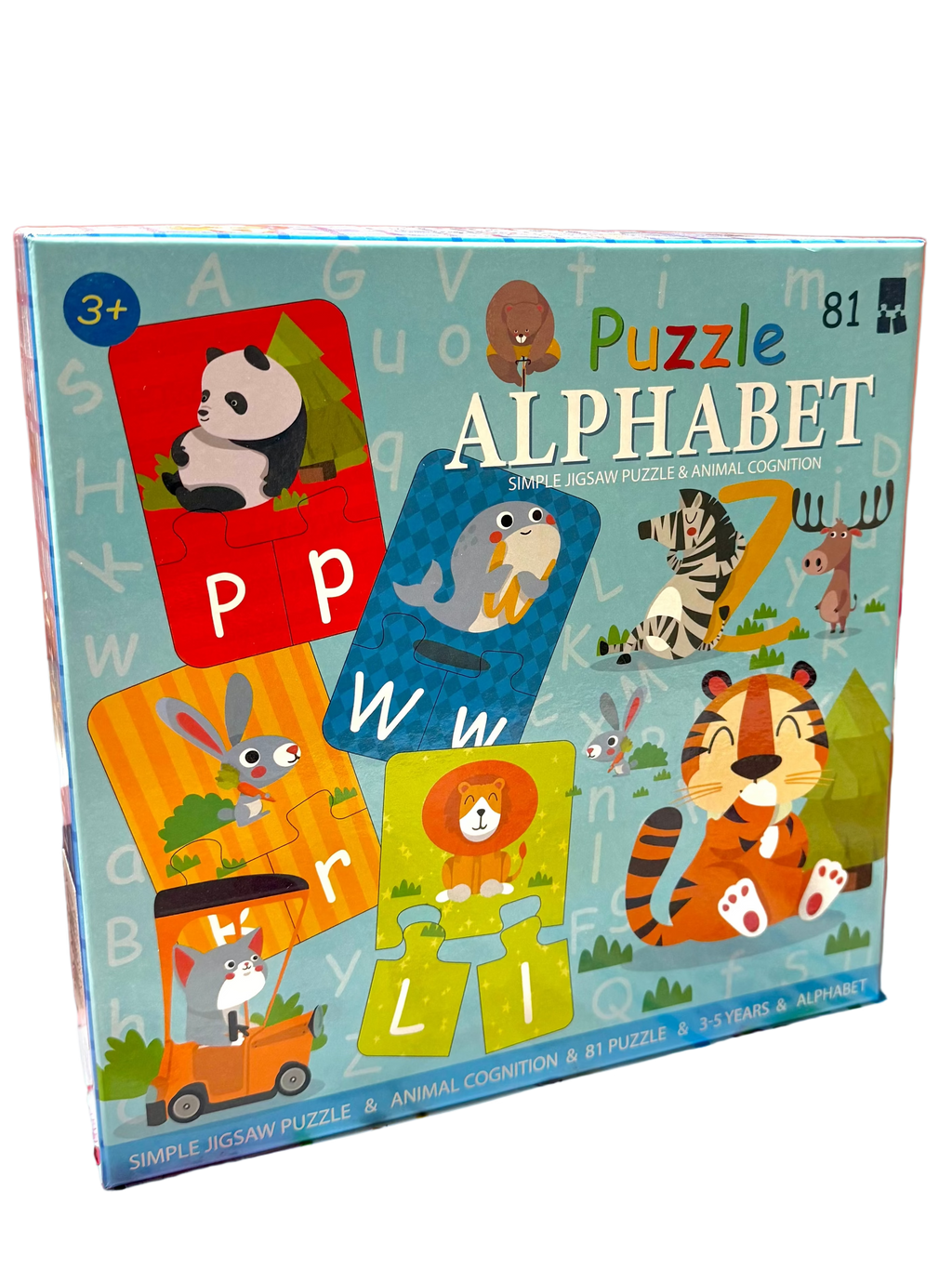 Children's alphabet puzzle book, educational books 