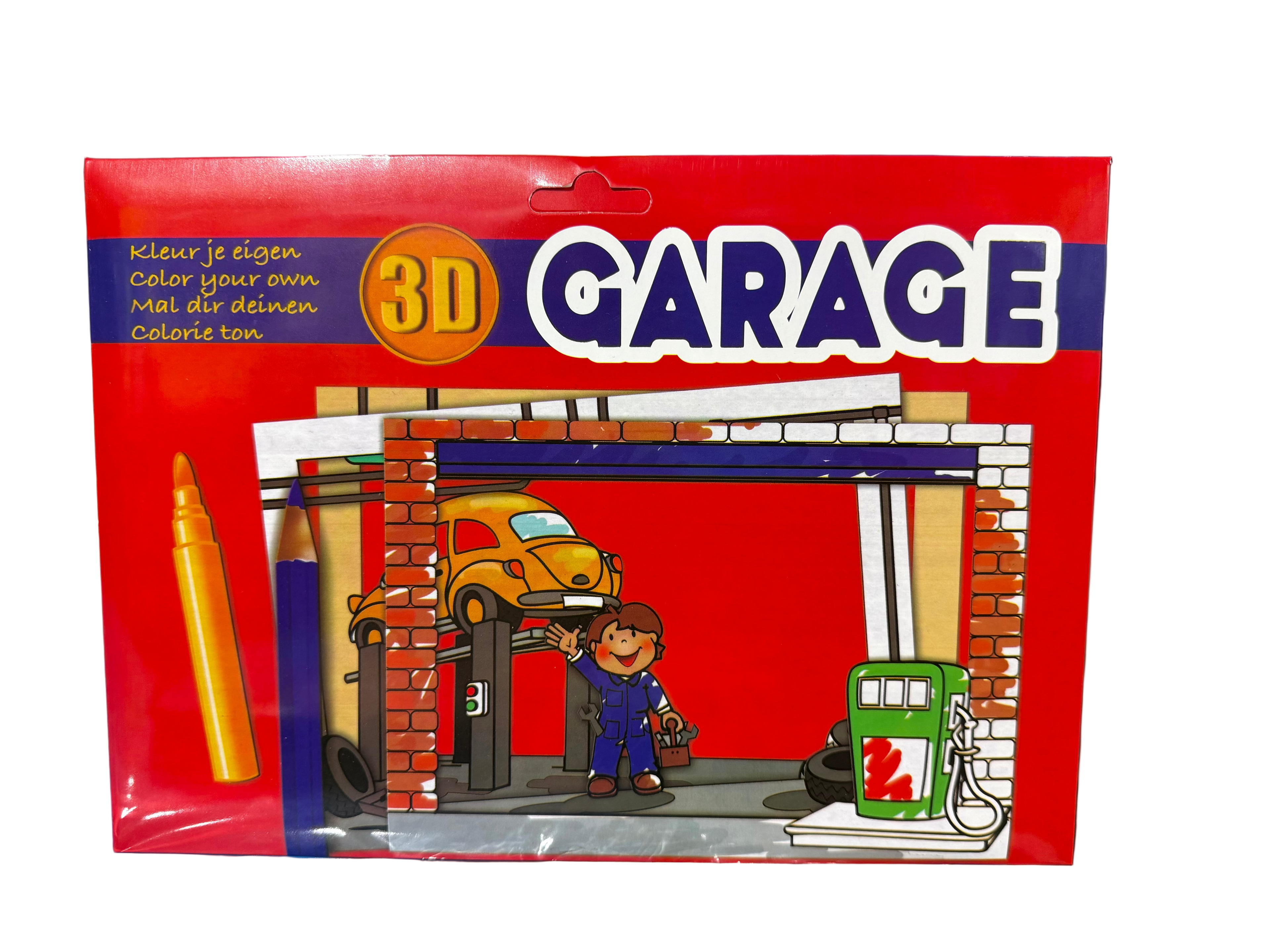 3D Garage coloring book 