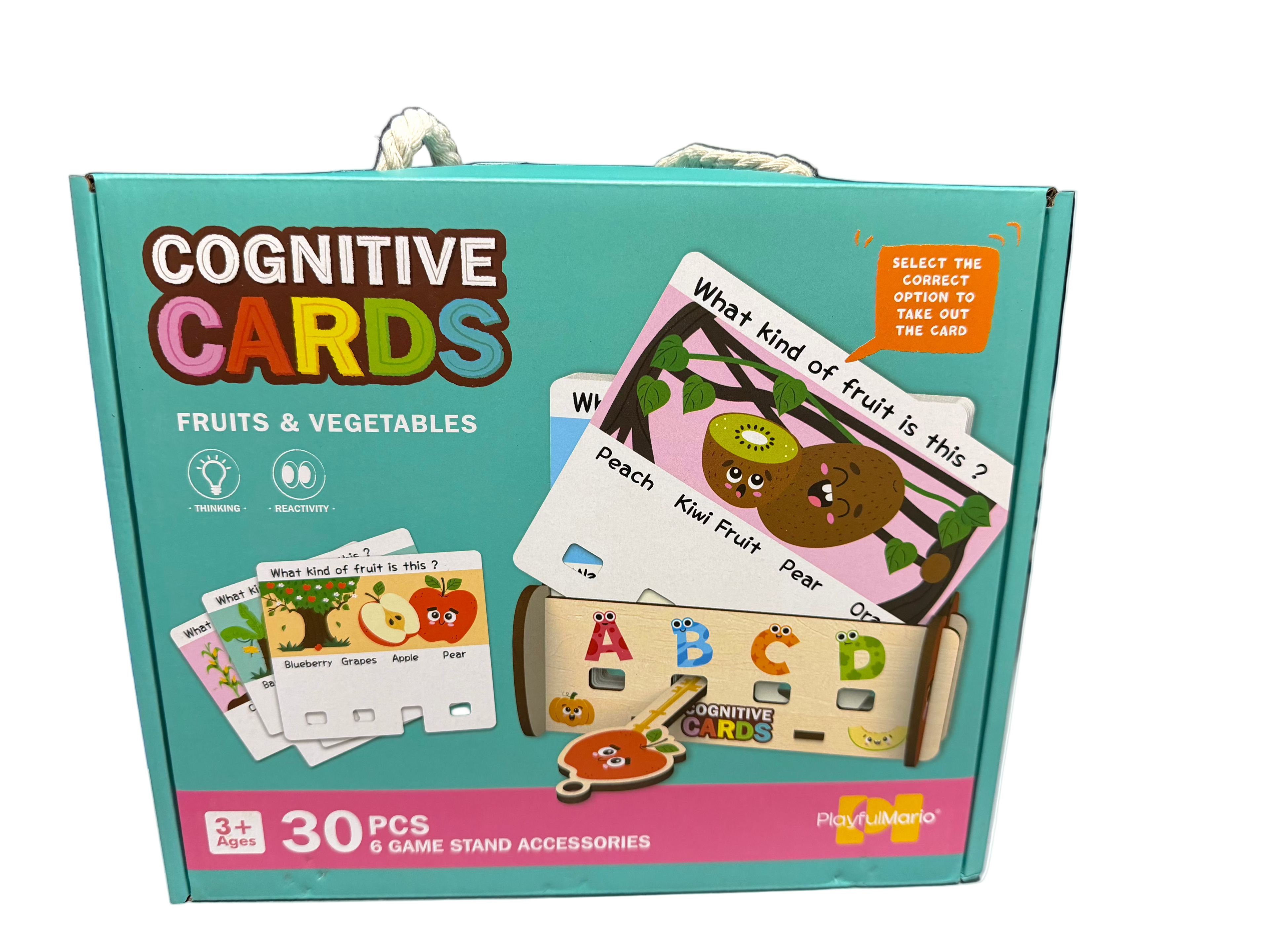 Cognitive Cards packaging for fruits and vegetables with colorful design