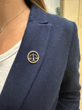 Gold Scales of Justice Lapel Pin – Legal Brooch for Lawyers & Judges