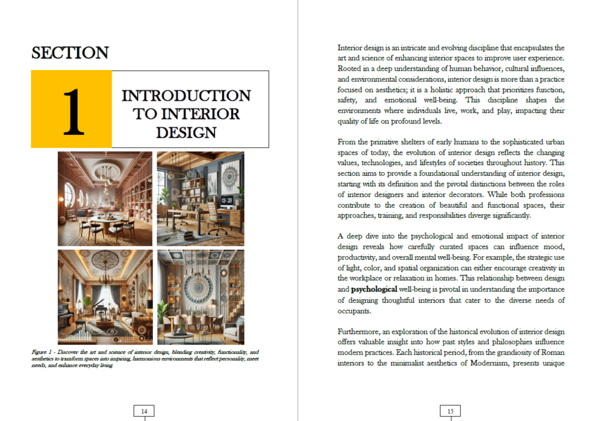 The Interior Design Foundations and Innovations Series The Art of Interior Design: Foundations and Principles V1